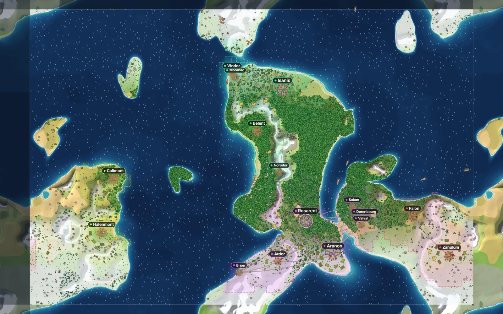 Le monde vu de haut : continents, îles, frontières des nations